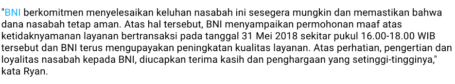 Gambar 3, Janji bank untuk memperbaiki layanan di tahun 2018