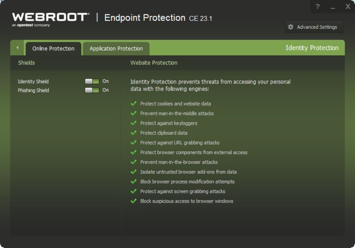 Gambar 2, Identity Protection akan melindungi akun anda dari keylogger dan website phishing