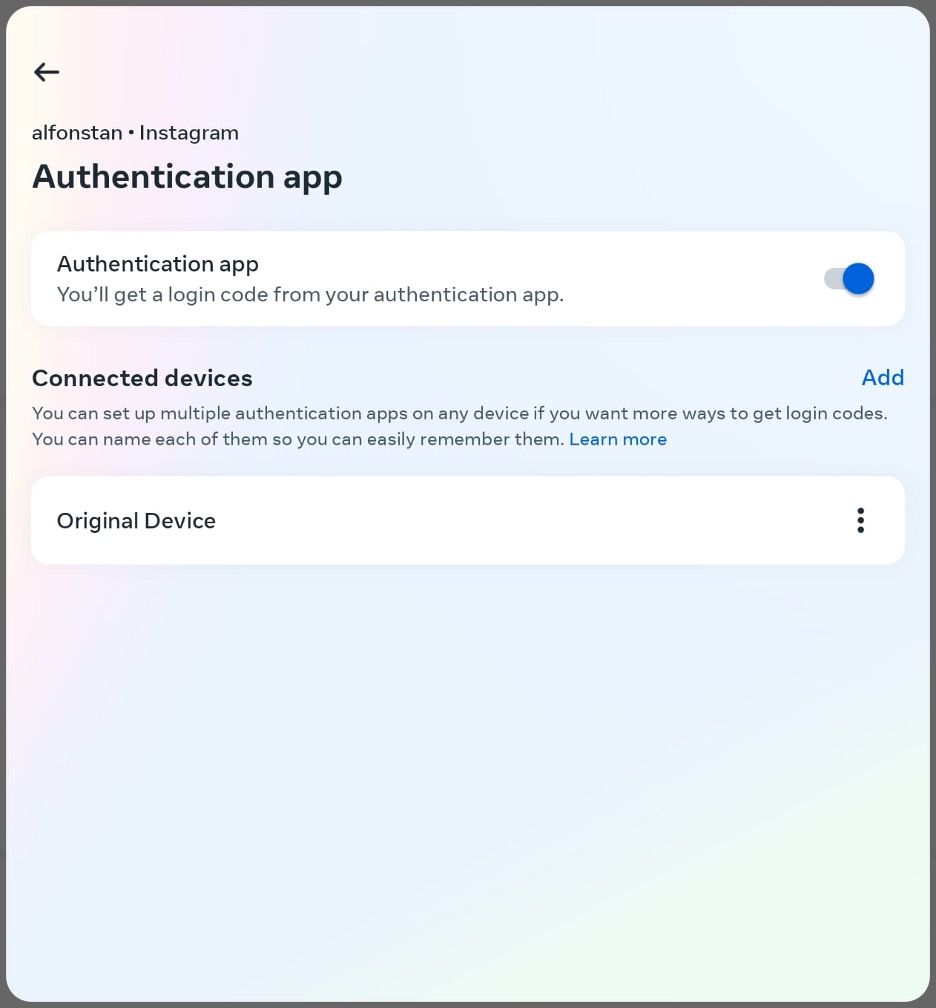 Gambar 8, Sangat disarankan TFA menggunakan Authentication app seperti Authy atau Google Authenticator
