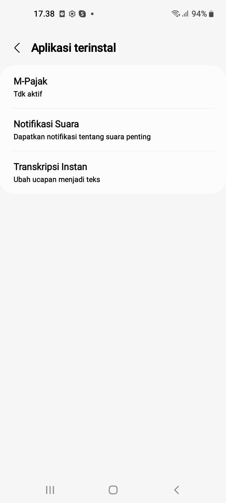 Gambar 2, APK jahat M-Pajak yang meminta akses aksesibilitas