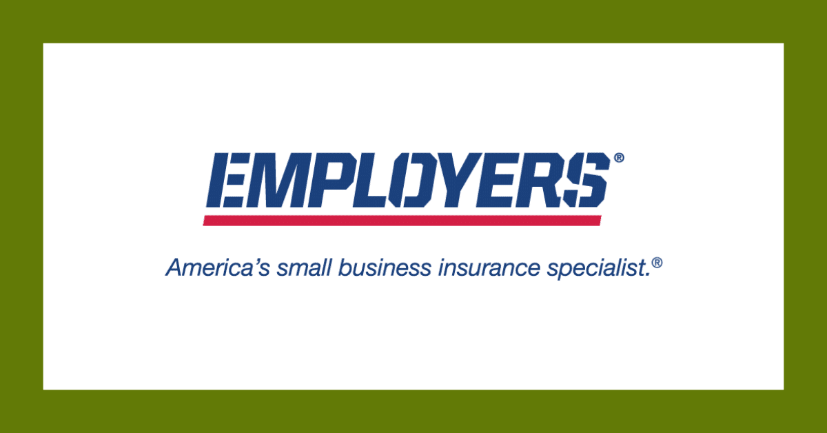 EMployers logo on white background with green border and tagline “America’s small business insurance specialist.”