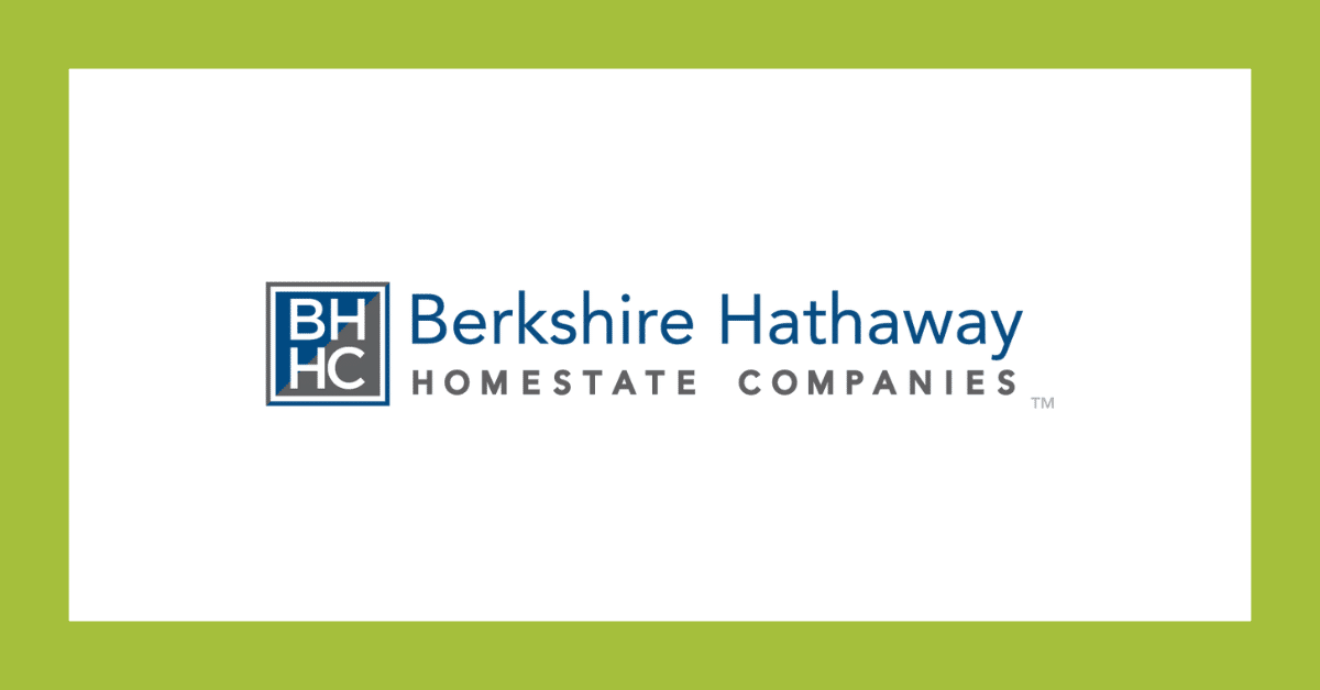 Berkshire Hathaway HomeServices logo on a white background with a green border