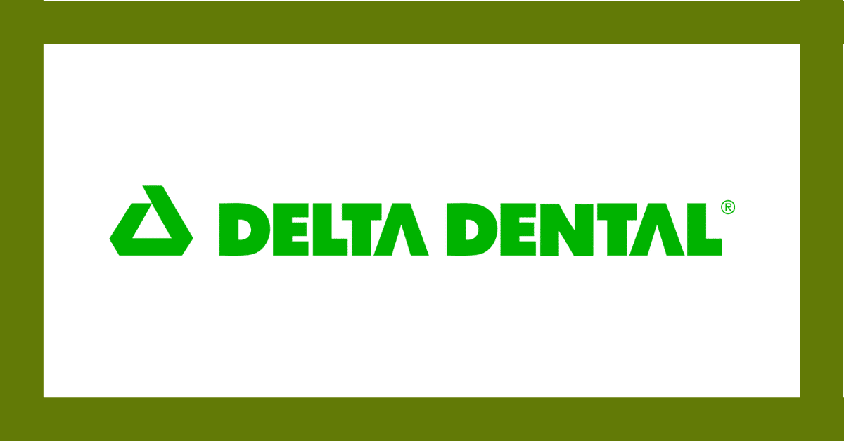 Delta Dental green logo on a white background