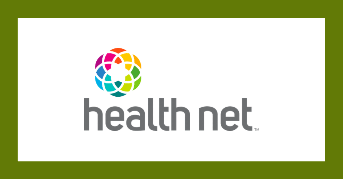 Health Net logo with multicolor circular icon and gray wordmark on white background