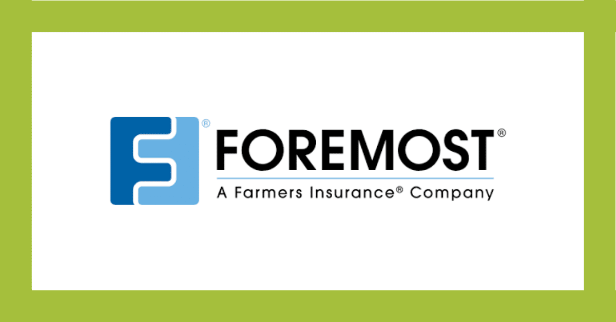 Foremost insurance company logo with blue icon and black text on white background