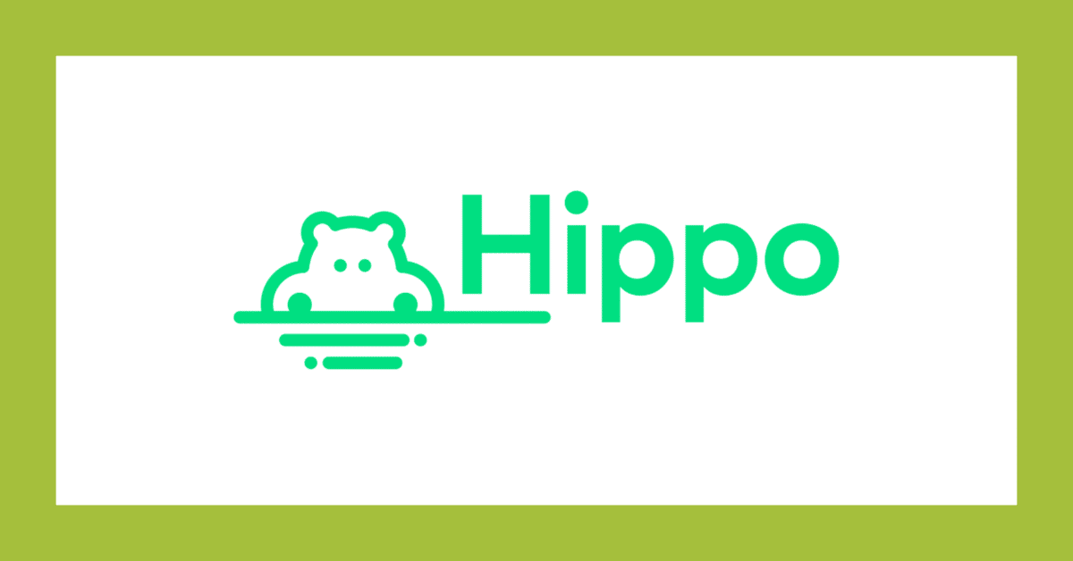 Green Hippo logo with a white hippo icon and green text on a white background.