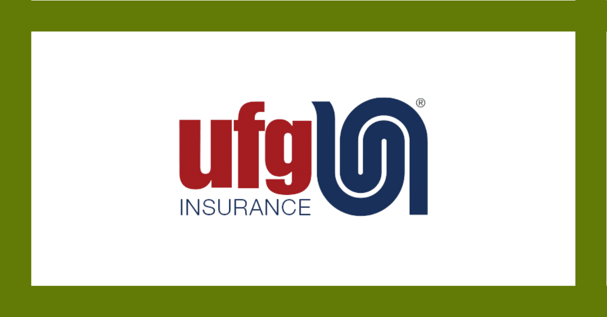 UFG Insurance logo with red “ufg” and blue emblem on a white background