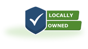 Blue shield with checkmark, 