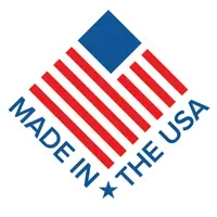 Logo: American flag design with 