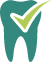 Green and white dental logo with a stylized tooth and checkmark