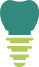 Green light bulb icon with a stylized teal top and pale green rays below