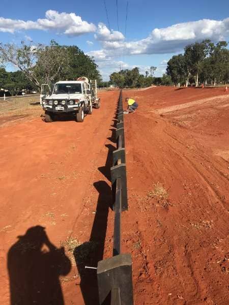 A Truck Is Parked On The Side Of A Dirt Road — Mulch, Fencing And Landscaping Mackay, QLD