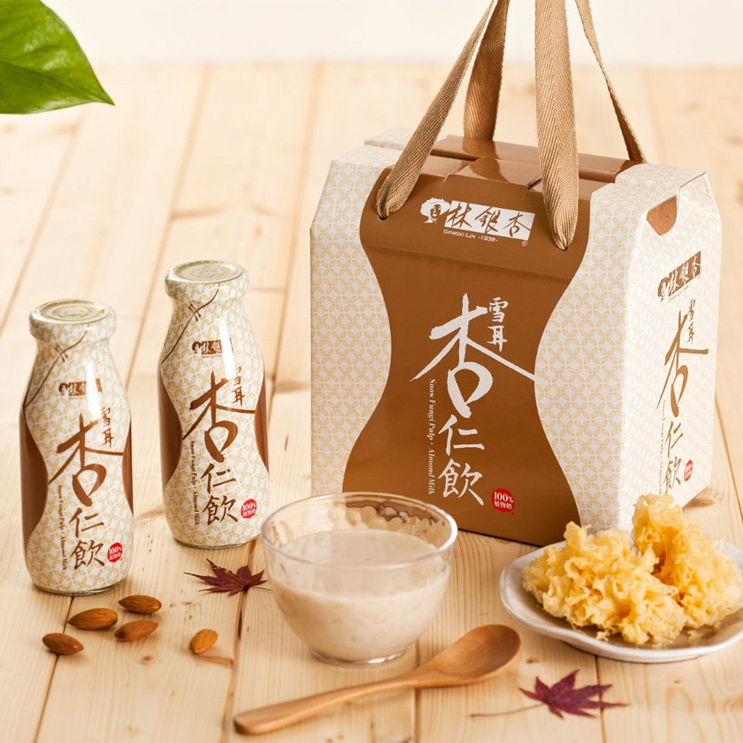 《LINSING 林銀杏官方直營》 新鮮雪耳杏仁飲禮盒(195ml x 6入)