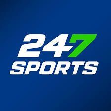 The logo for 247 sports is on a blue background.