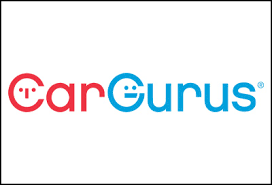 A red and blue logo for cargurus on a white background