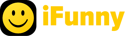 A logo for ifunny with a smiley face in the center