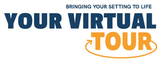 The logo for studio tours is blue and orange and says bringing your setting to life.