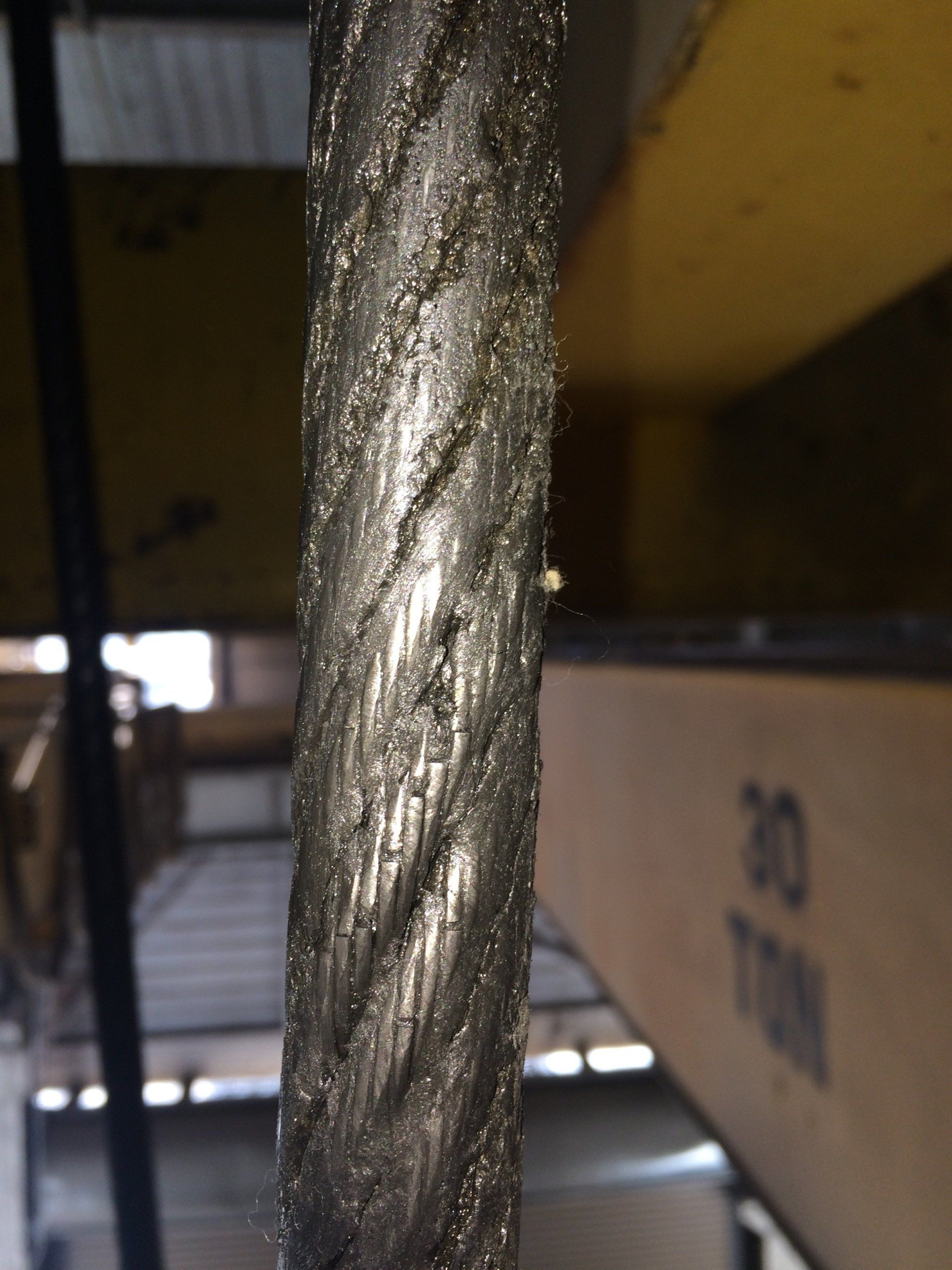 A close up of a rope with the number 30 on it