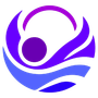 Building a Moral Economy Series logo: Abstract rounded sun-like shape with purple, blue, and pink arcs and flairs around it.