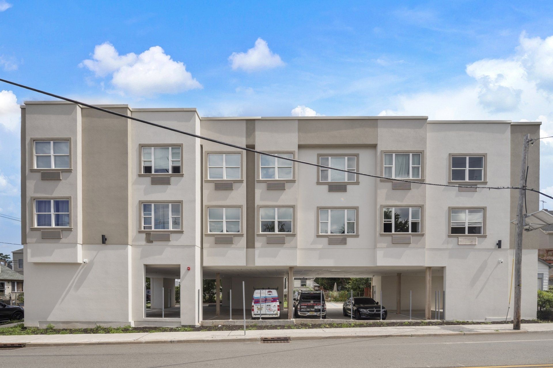 exterior of luxury apartments