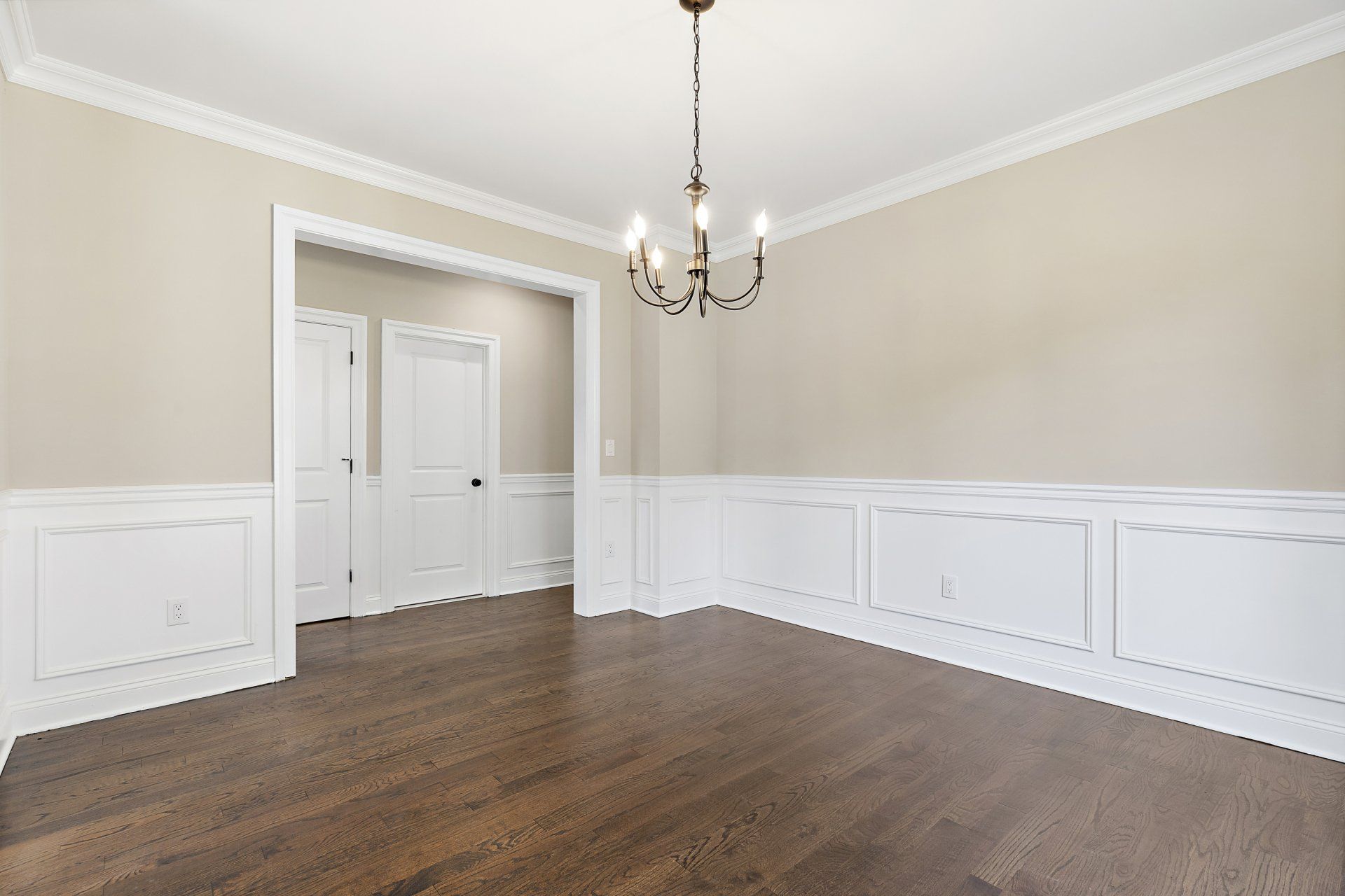 chandelier room and door