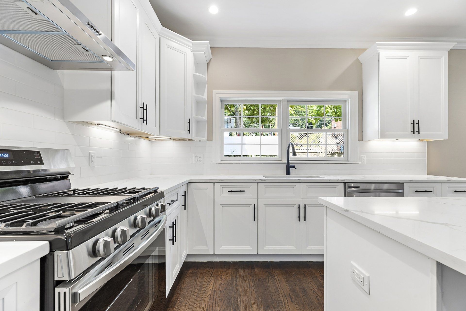 kitchen with island and stove