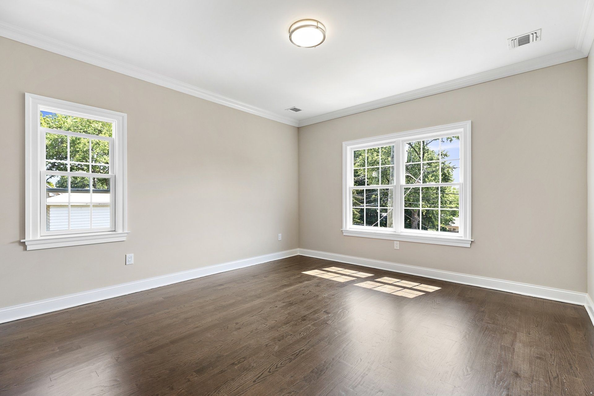 upstairs room windows and light