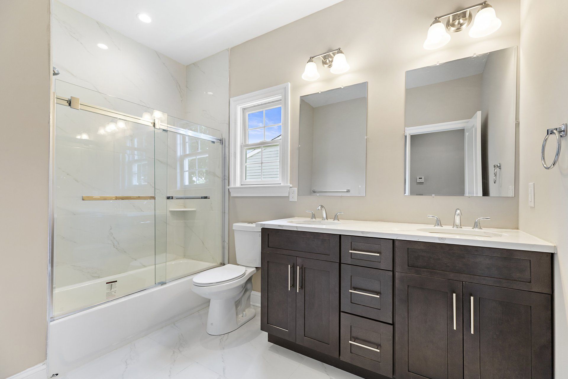 upstairs bathroom with sink and shower