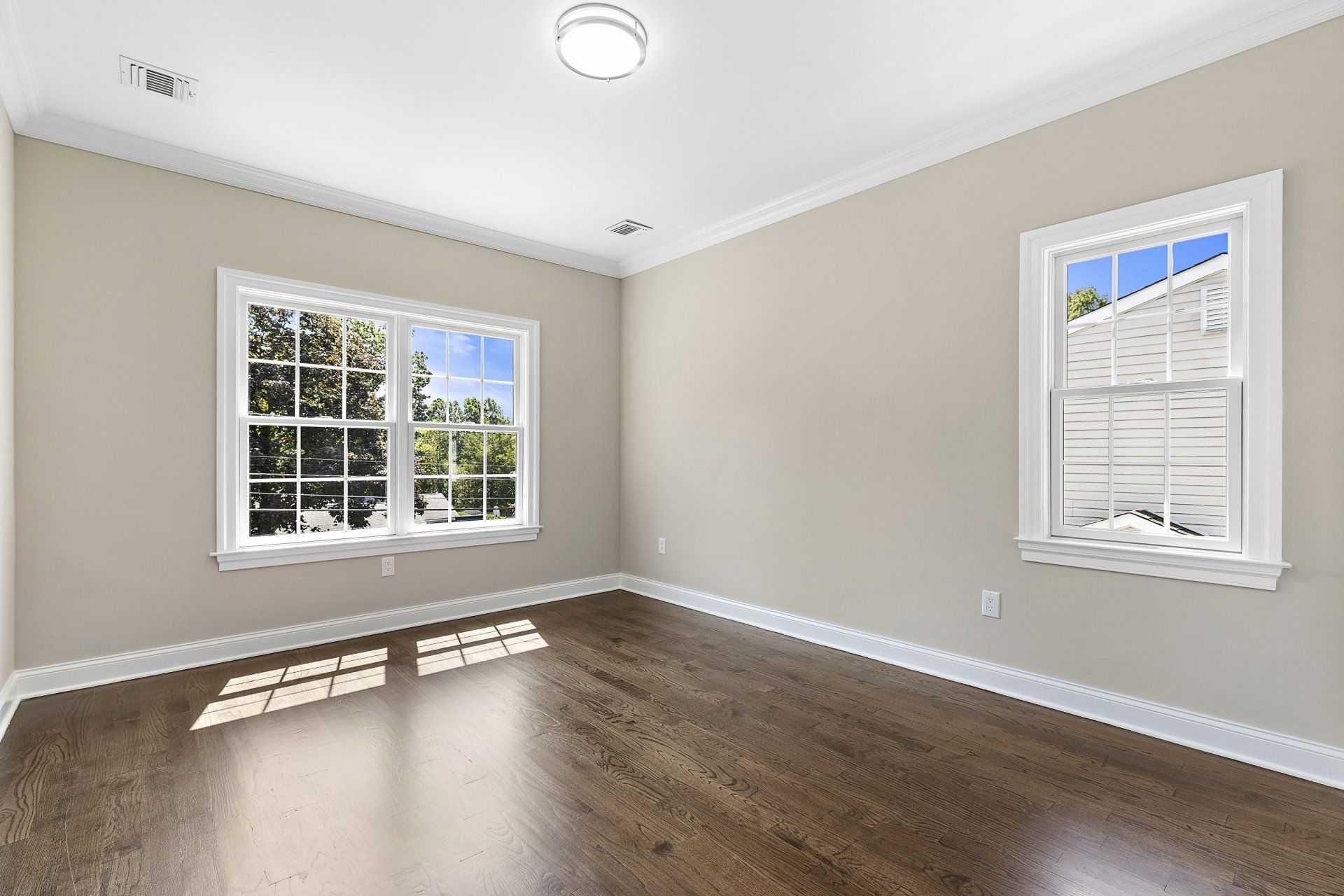 upstairs windows and wood floor