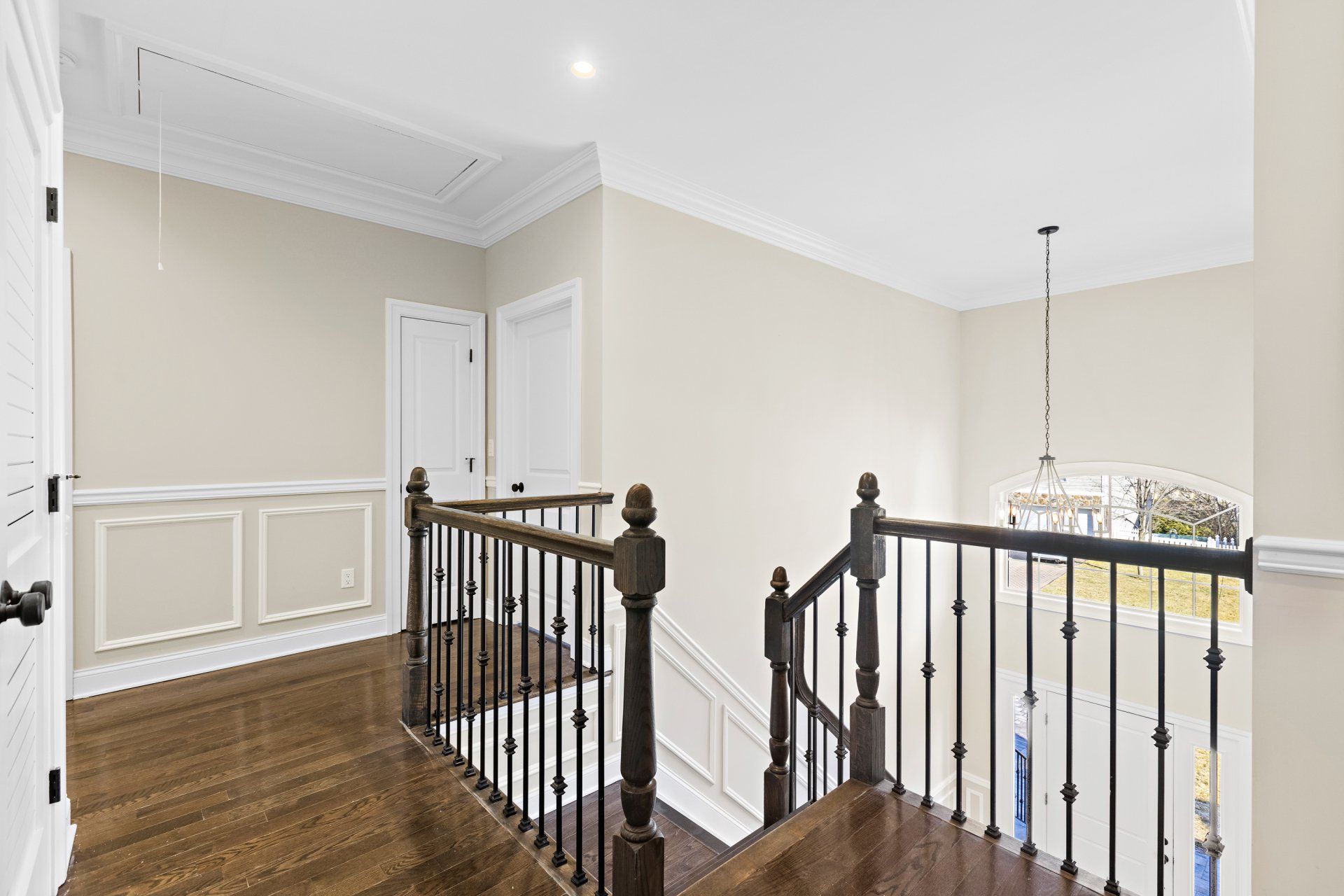 view of staircase from above