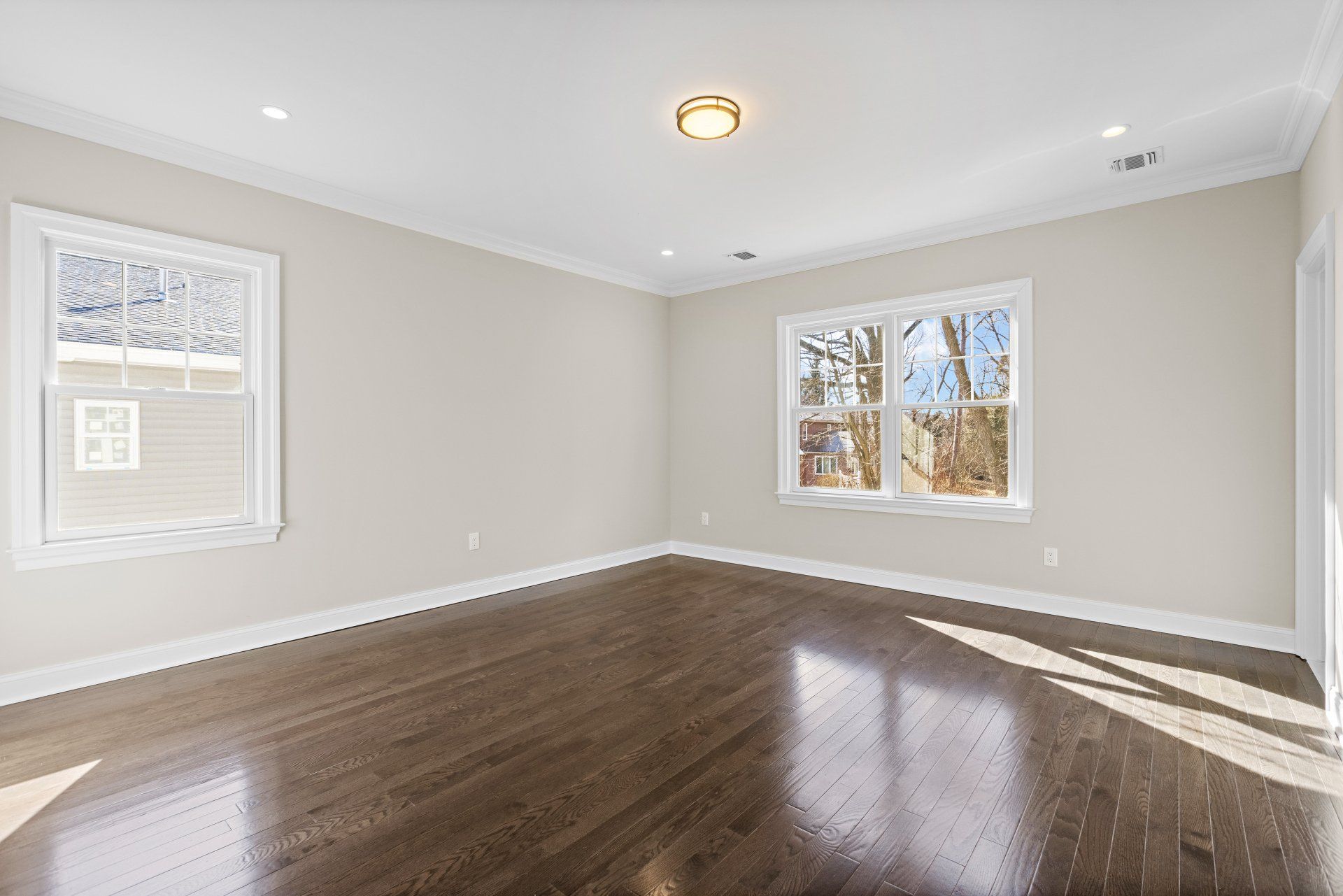 upstairs room with windows
