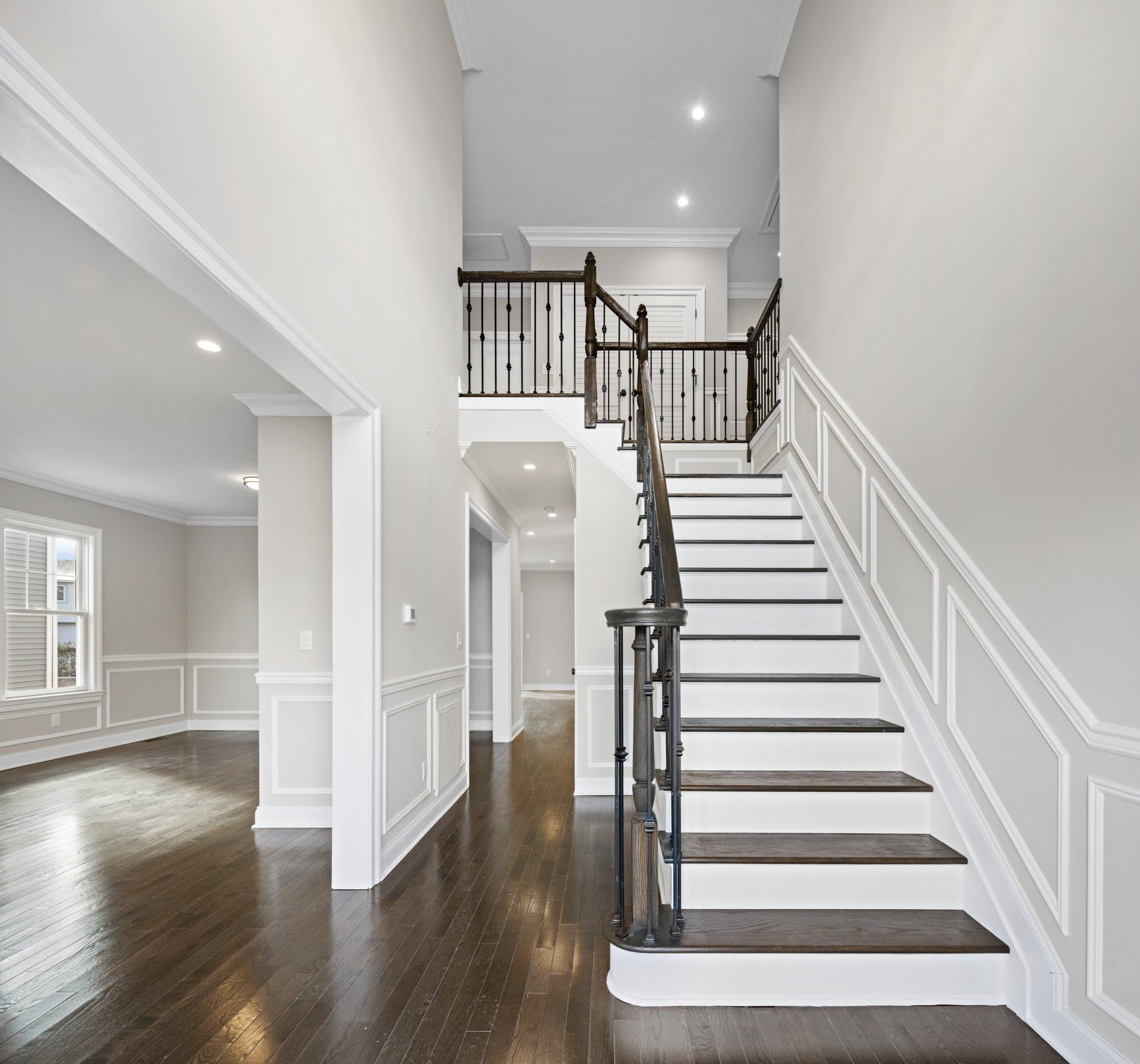 view of staircase from below