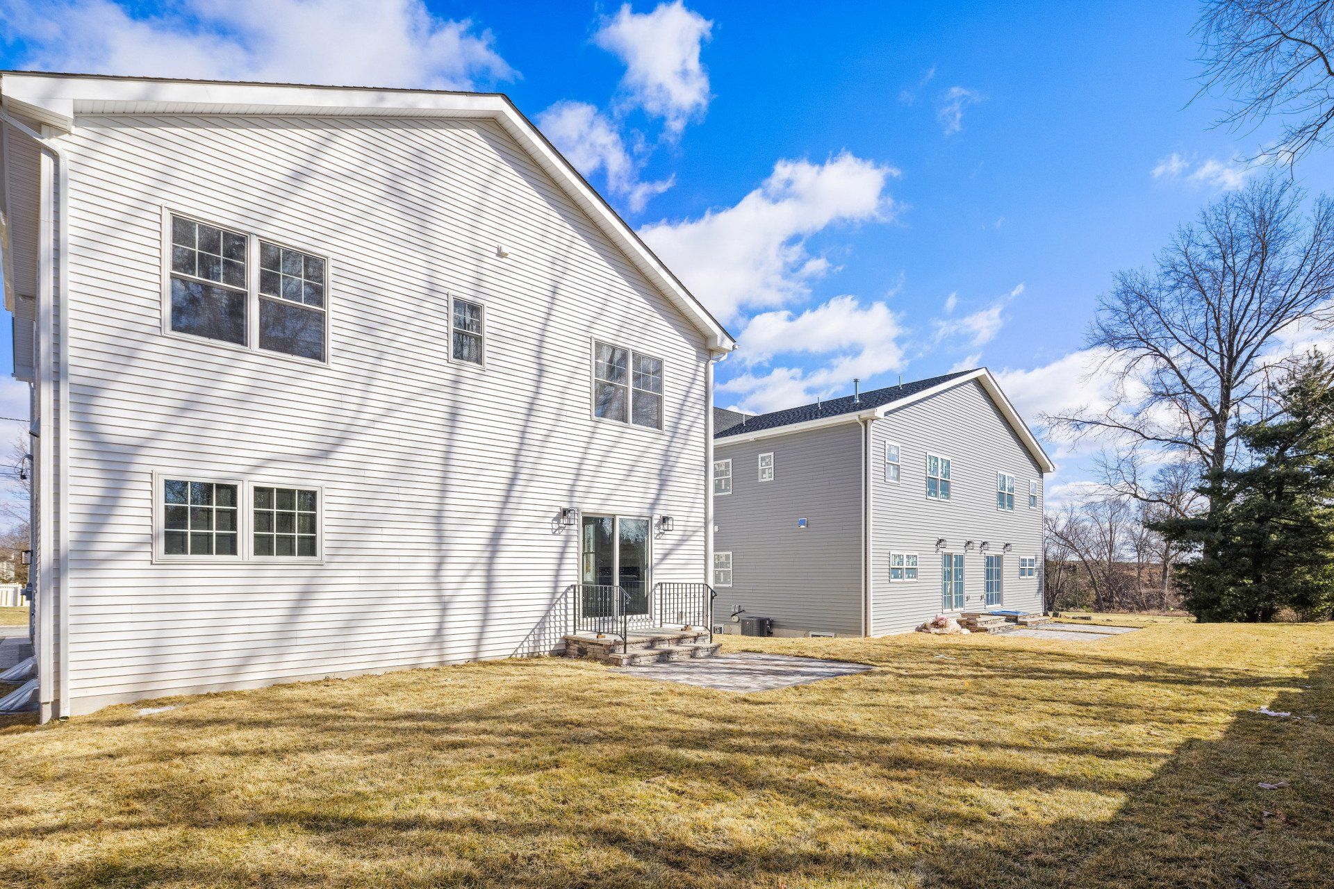 house with lawn