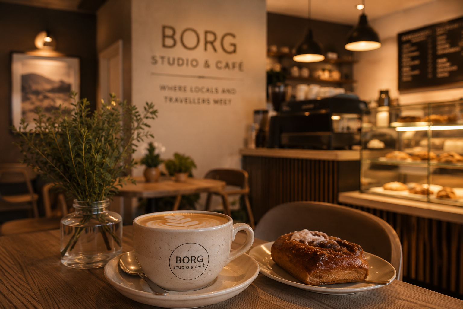 Borg Studio & Café in Grindavík serving homemade food, coffee and local experiences