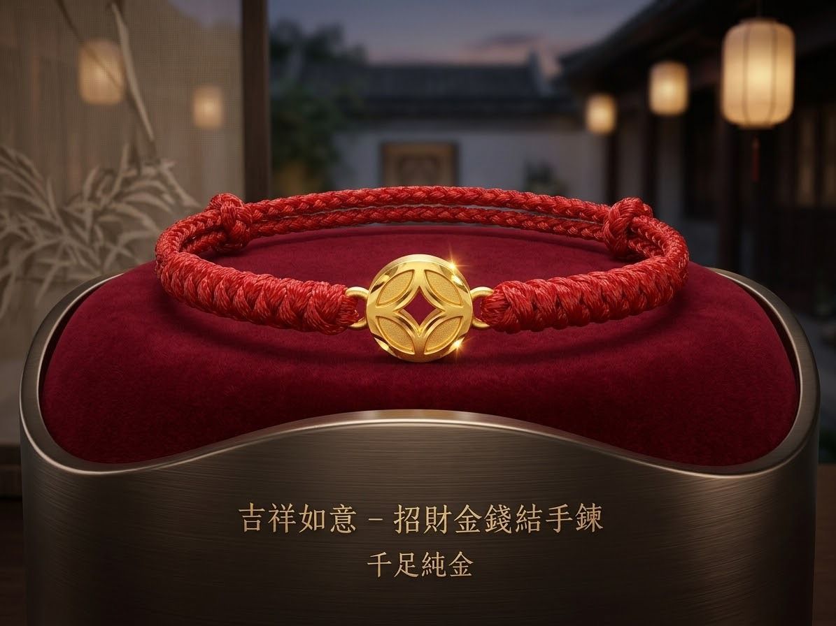 古錢黃金手繩