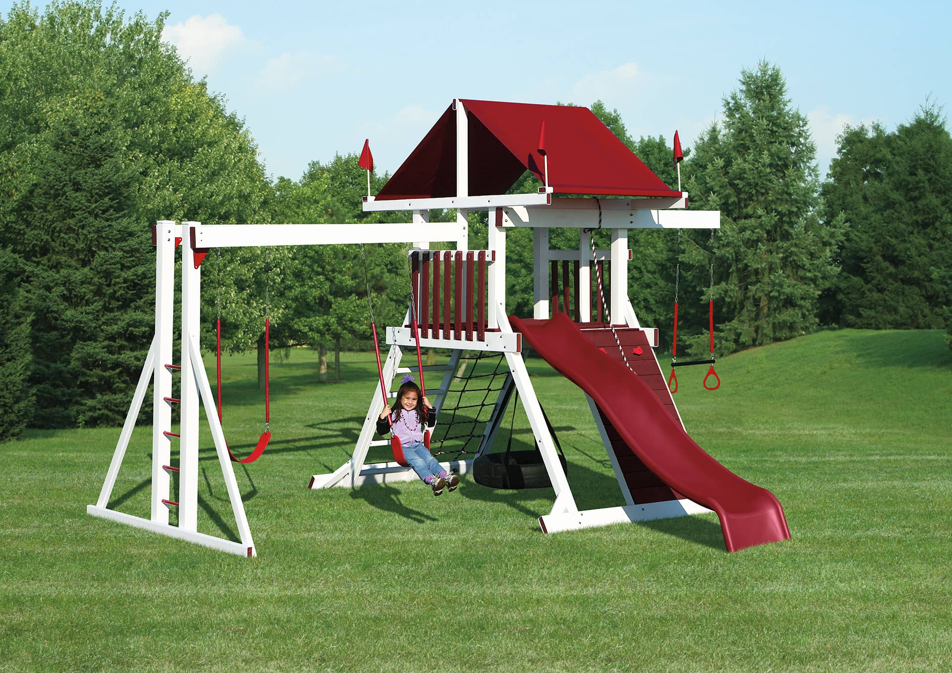 Amish Maintenance Free PVC Swing Sets | Coram, NY