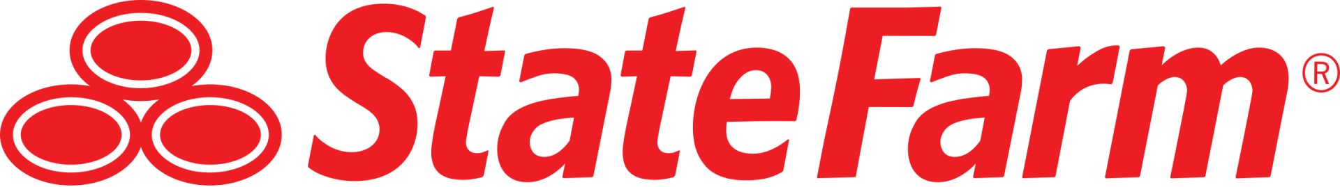 A close up of the state farm logo on a white background