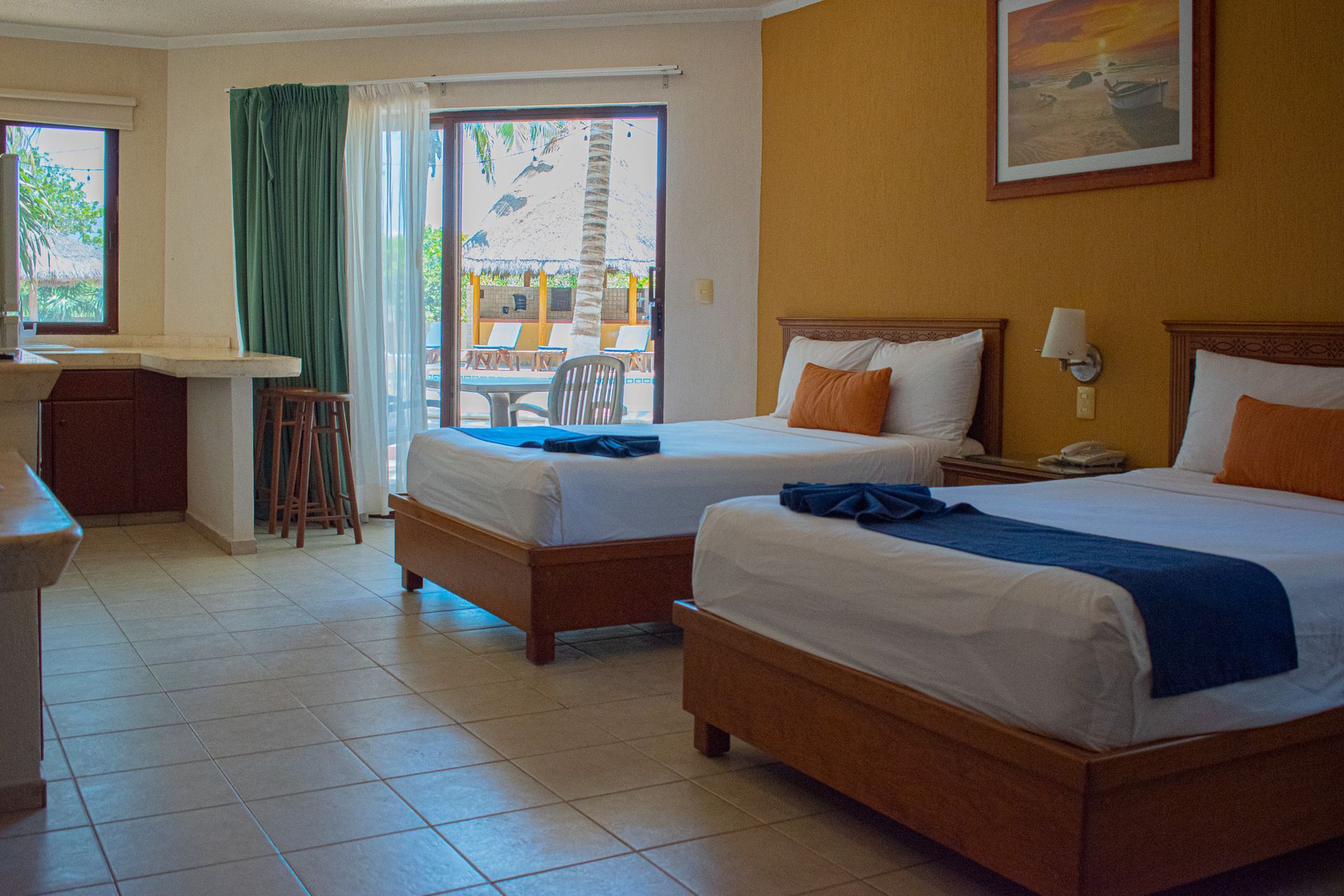Una habitación de Tecnohotel Beach