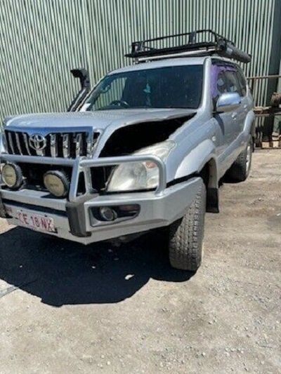 STOCK NO 8643: 8/2008 TOYOTA PRADO 120 SERIES 3LTR T/DIESEL AUTO SILVER 4WD