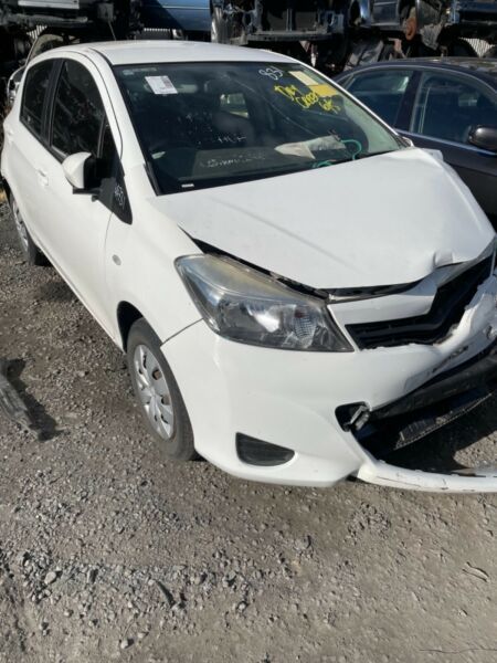 STOCK NO 8671: 12/2012 TOYOTA YARIS NCP130R 1.3LTR 4CYL MAN 5D HBACK WHITE