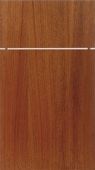 A close up of a piece of wood with a white line on it.