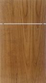 A close up of a piece of wood with a white line on it.