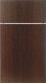 A close up of a wooden door with a white line on it.