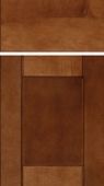 A close up of a wooden door with a white line on it.