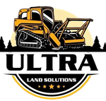 Logo of a yellow bulldozer above &ldquo;ULTRA Land Solutions&rdquo; in black and gold with stars