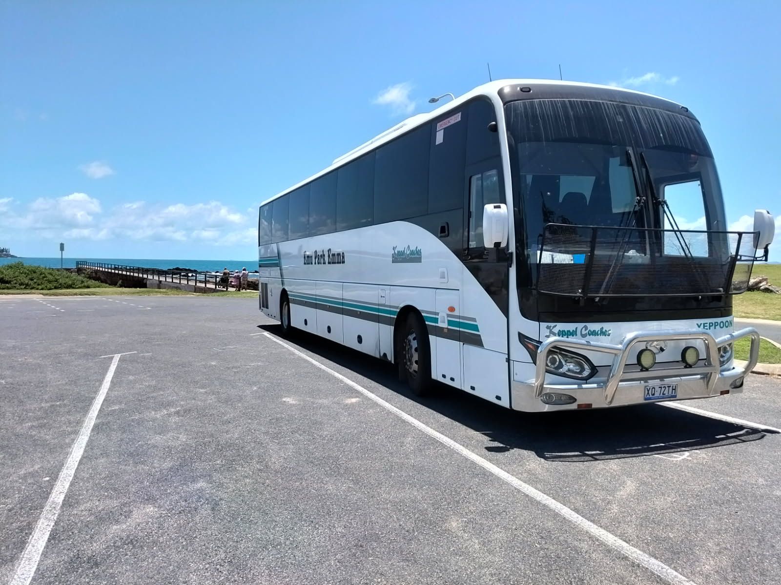 Two People Talking in the Bus — Keppel Coaches in Rockhampton, QLD