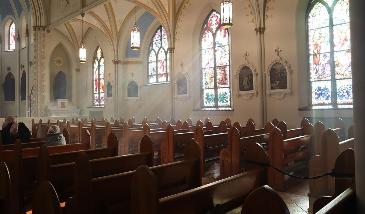 church pews