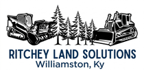 Ritchey Land Solutions logo with bulldozer, excavator, pine trees, and &ldquo;Williamston, Ky&rdquo; text