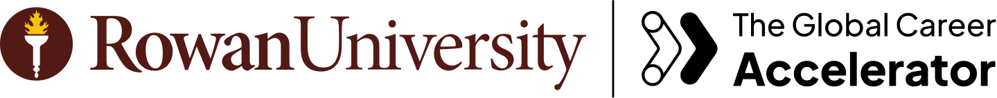 Rowan University and Global Career Accelerator logos