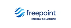 Freepoint Energy Solutions logo with a blue, swirling sphere on the left and text on the right.